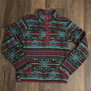 aztec fleece pullover women's